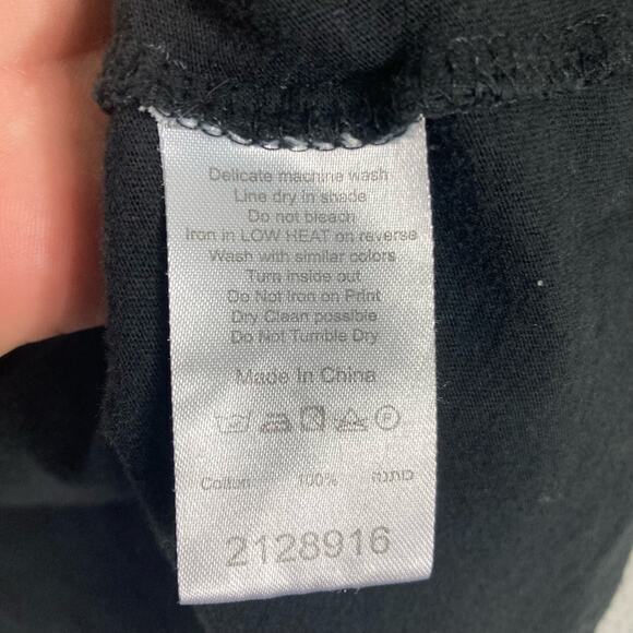 Women's Black T-Shirt "Are You Serious?" Funny Quote Sarcasm Graphic Tee Size 34 - Picture 3 of 6